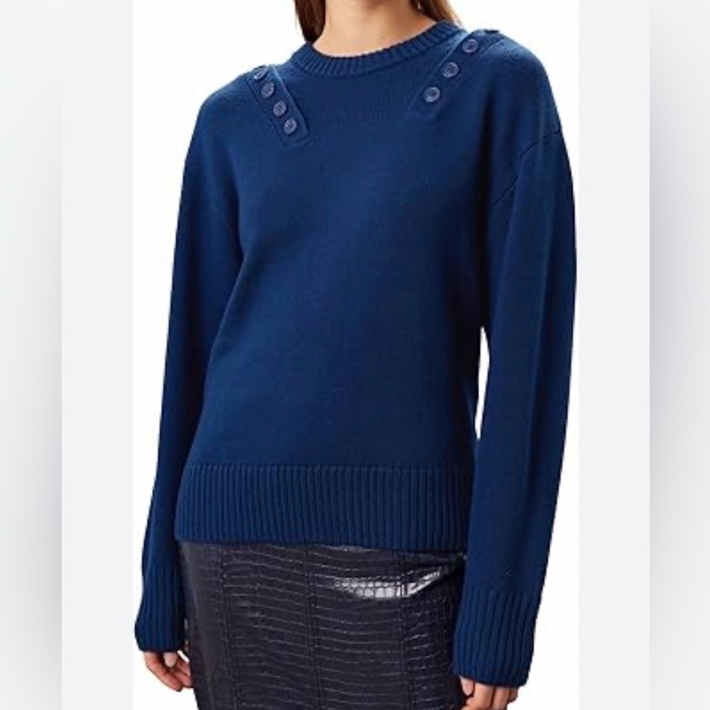 Marissa Webb Deep Blue Turtleneck Sweater Size Medium preloved